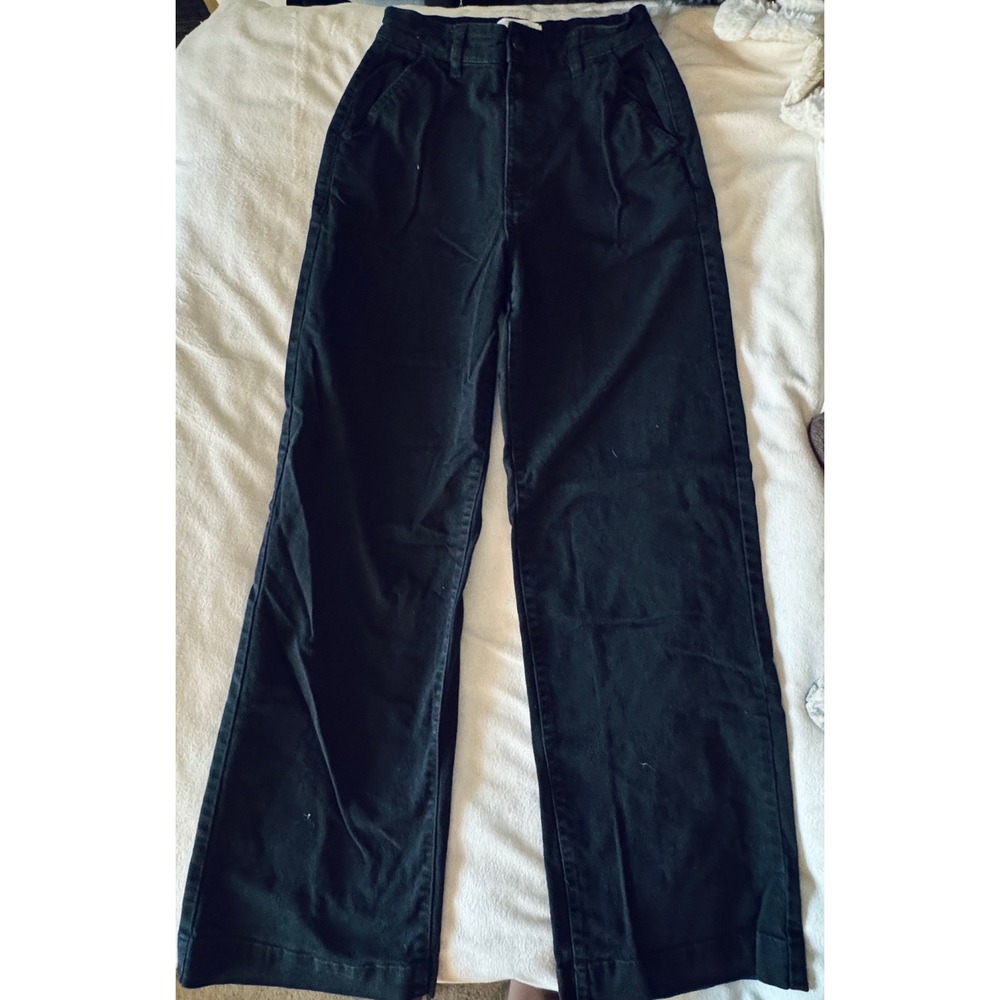 Cotton On Womens High Waisted Wide Leg Black Pants Size 4 US 36 EU